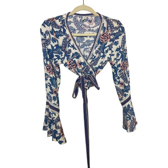 Spell & the Gypsy Monaco Etienne Wrap Top Sz. S - Picture 6 of 10